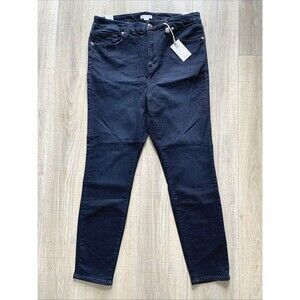 Good American Good Legs Skinny Jeans Stretch Sculpting Dark Blue Womens Size 18